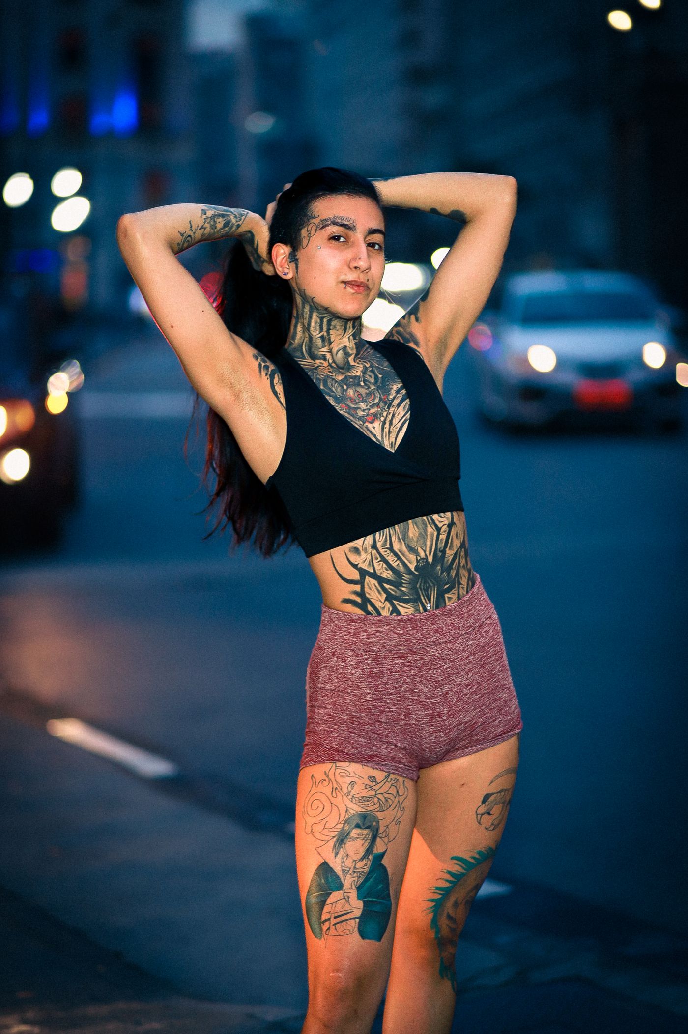 Cliente do ateliê com tatuagem autoral